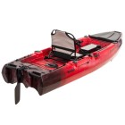 Μονοθέσιο Pedal Kayak Ready με Αλουμινίου Κάθισμα και Box Cargo 320 Μαύρο-Κόκκινο