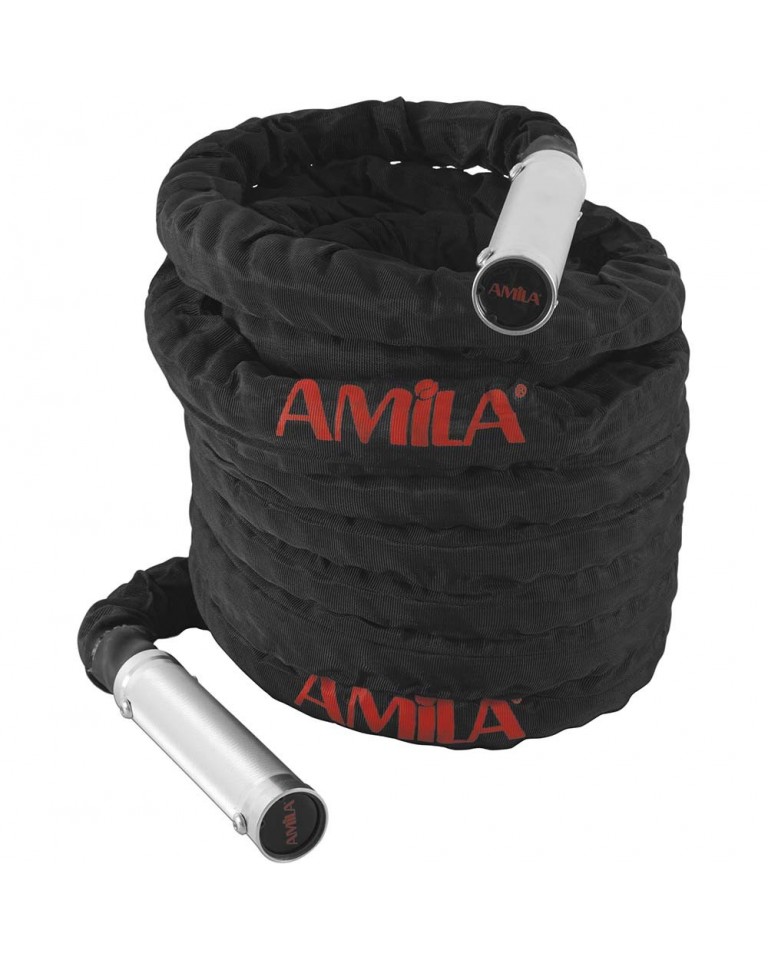 Battle Rope με χερούλια αλουμινίου amila (15m) 84554