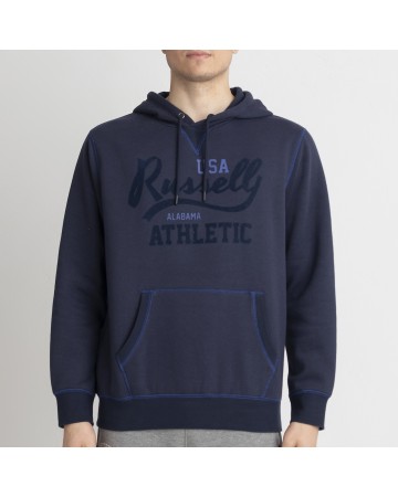 Russell Athletic Ανδρικό Φούτερ με Κουκούλα και Τσέπες Navy Μπλε (A1 035 2)