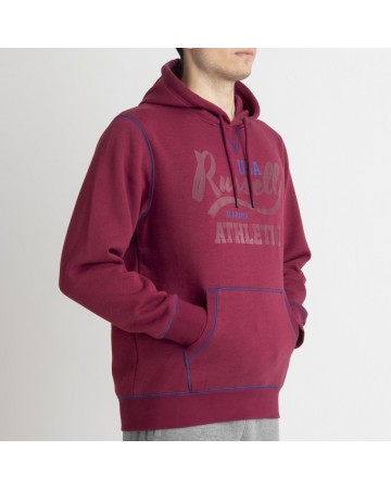 Russell Athletic Ανδρικό Φούτερ με Κουκούλα και Τσέπες Fleece Μπορντό (A1 035 2)