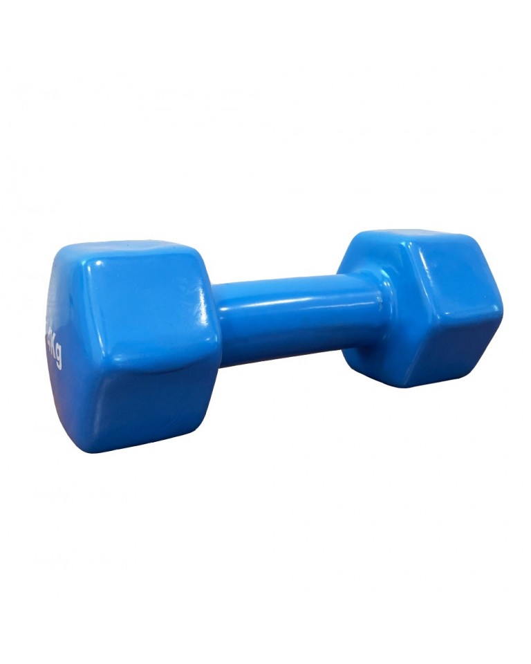 Αλτήρας Βινυλίου Vinyl Dumbbell 4kg (χρώμα γαλάζιο) Ligasport