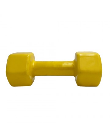 Αλτήρας Βινυλίου Vinyl Dumbbell 4kg (χρώμα Κίτρινο) Ligasport