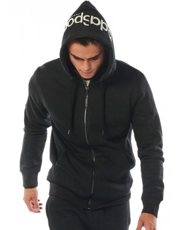 Ανδρικό Μπουφάν με Κουκούλα Body Action Men Hooded Sweat Jacket 073214-01 Black