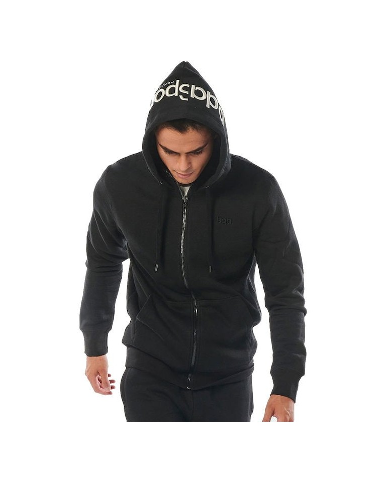 Ανδρικό Μπουφάν με Κουκούλα Body Action Men Hooded Sweat Jacket 073214-01 Black