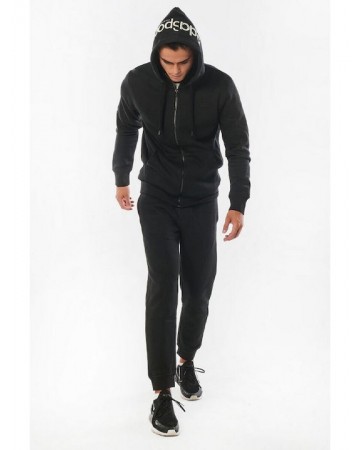 Ανδρικό Μπουφάν με Κουκούλα Body Action Men Hooded Sweat Jacket 073214-01 Black