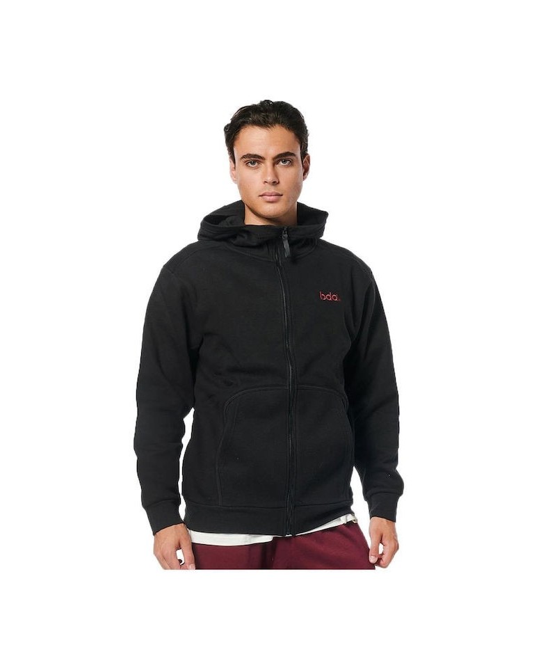 Ανδρική Ζακέτα με Κουκούλα Body Action Men Fleece Full Zip Hoodie 073218-01 Black