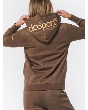 Γυναικεία Ζακέτα με Κουκούλα Body Action Women Full Zip Hoodie 071227-06B   D.Brown