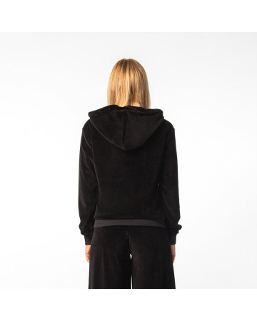 Γυναικεία Ζακέτα με Κουκούλα Be Nation Velour Full Zip Hood Black 07102206 01