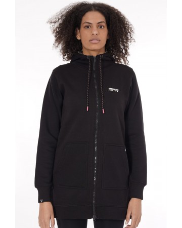 WO'S ZIP HOODIE LONG 22060 Black