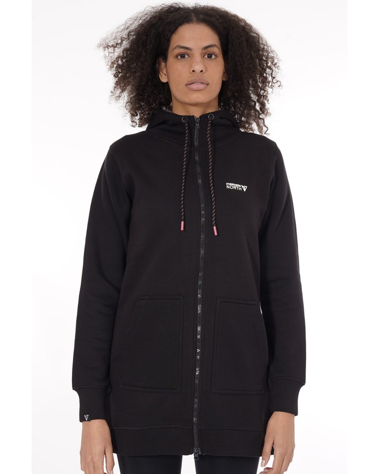 WO'S ZIP HOODIE LONG 22060 Black