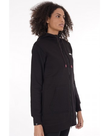 WO'S ZIP HOODIE LONG 22060 Black