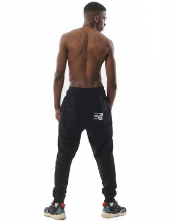 Ανδρικό Παντελόνι Φόρμας Body Action Men's Tapered Sweatpants 023328-01 Black