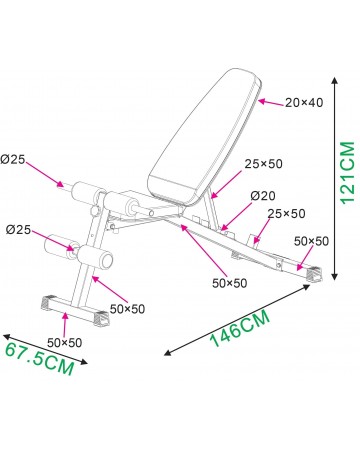 Πάγκος Γυμναστικής Amila DT30 91403