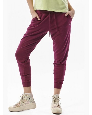 Γυναικείο Παντελόνι Φόρμας Body Action Women Essential Sweatpants 021328 01 Purple