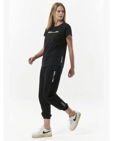 Γυναικείο Παντελόνι Φόρμας Body Action Women Sustainable High Way Pants 021329-01 Black