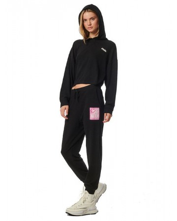 Γυναικείο Παντελόνι Φόρμας Body Action Women's 7/8 High Rise Yoga Joggers 021337-01 (Black)