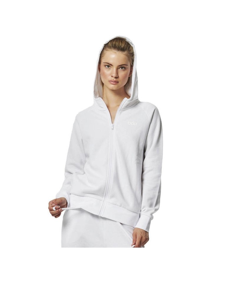 Γυναικεία Ζακέτα με Κουκούλα Body Action Women's Fleece Full  Zip Hoodie 071320-02  (White)