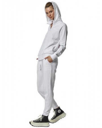 Γυναικεία Ζακέτα με Κουκούλα Body Action Women's Fleece Full  Zip Hoodie 071320-02  (White)