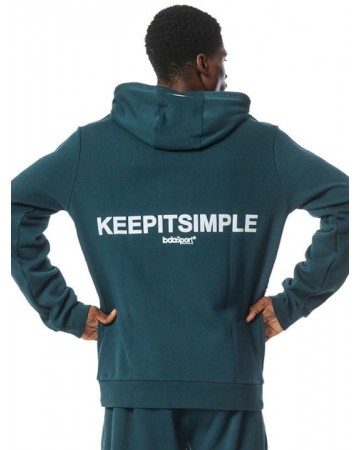 Ανδρική Ζακέτα με Κουκούλα Body Action Men's Full Zip Training Hoodie 073317-07 Teal Green