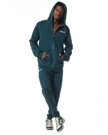 Ανδρική Ζακέτα με Κουκούλα Body Action Men's Full Zip Training Hoodie 073317-07 Teal Green