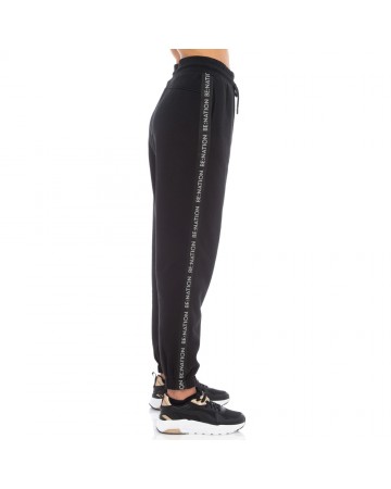 Γυναικείο Παντελόνι Φόρμας Be Nation Reflective High Waist Loose Pant Black 01 02102305