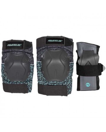 Powerslide Standard black/Teal set Προστατευτικά - Γαλάζιο-Μαύρο 19.903295 (Large)