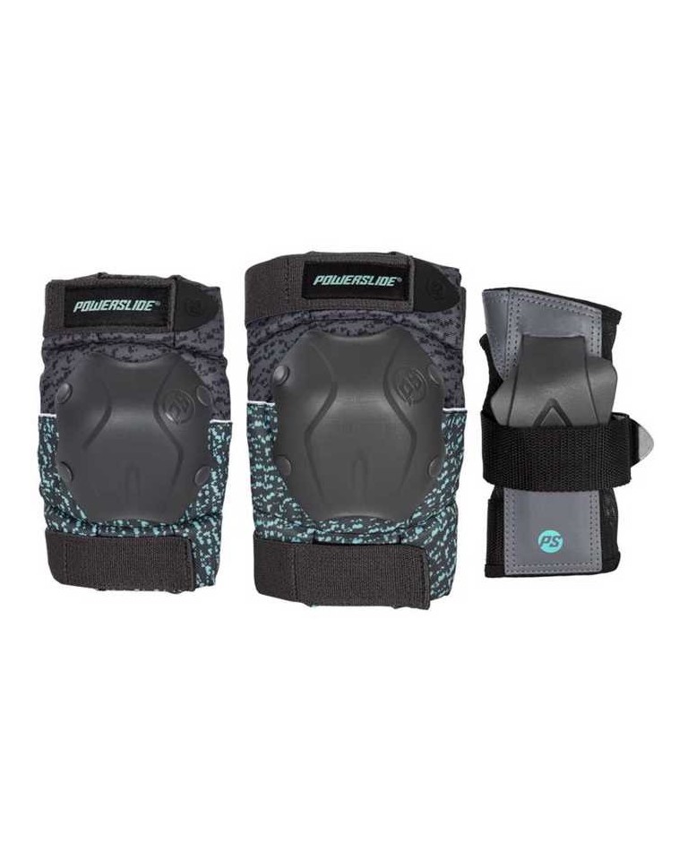 Powerslide Standard black/Teal set Προστατευτικά - Γαλάζιο-Μαύρο 19.903295 (Large)