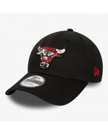 New Era Chicago Bulls NBA Infill 9FORTY Adjustable Cap - Black 60434958