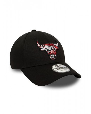 New Era Chicago Bulls NBA Infill 9FORTY Adjustable Cap - Black 60434958