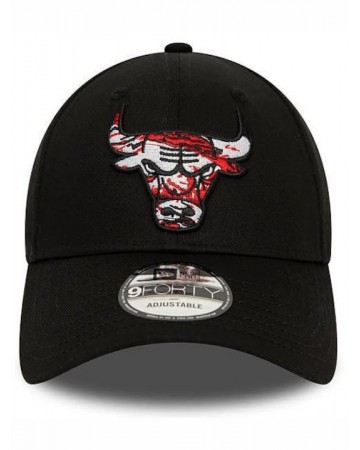 New Era Chicago Bulls NBA Infill 9FORTY Adjustable Cap - Black 60434958