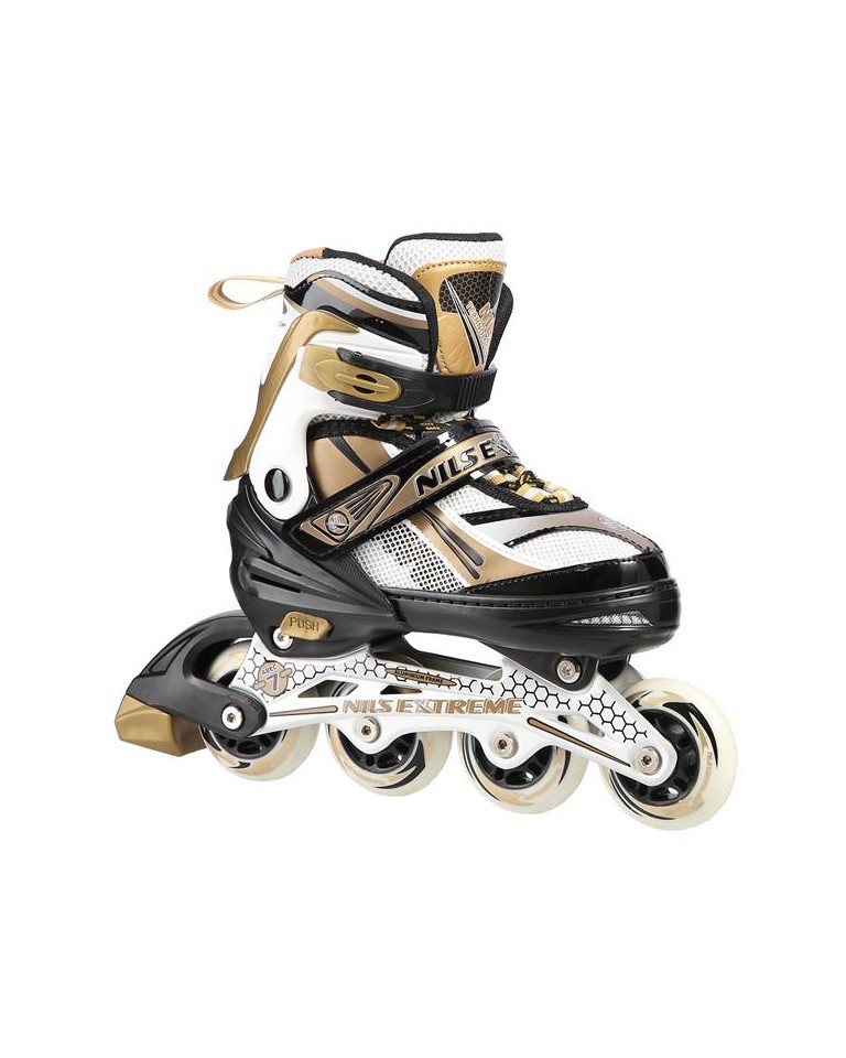 Αυξομειούμενα Πατίνια Roller Nils Extreme In-Line Skates Μαύρο/Χρυσό NA 1123 (Size 39-42)