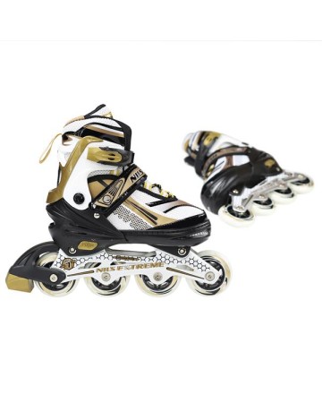 Αυξομειούμενα Πατίνια Roller Nils Extreme In-Line Skates Μαύρο/Χρυσό NA 1123 (Size 39-42)