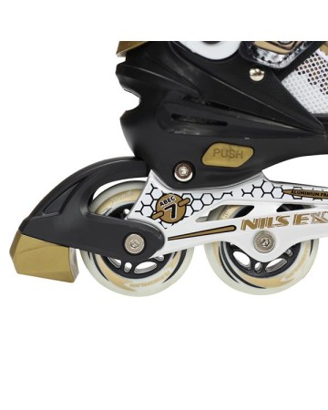 Αυξομειούμενα Πατίνια Roller Nils Extreme In-Line Skates Μαύρο/Χρυσό NA 1123 (Size 39-42)