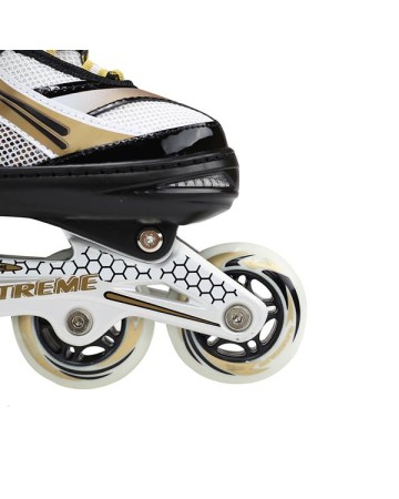 Αυξομειούμενα Πατίνια Roller Nils Extreme In-Line Skates Μαύρο/Χρυσό NA 1123 (Size 39-42)