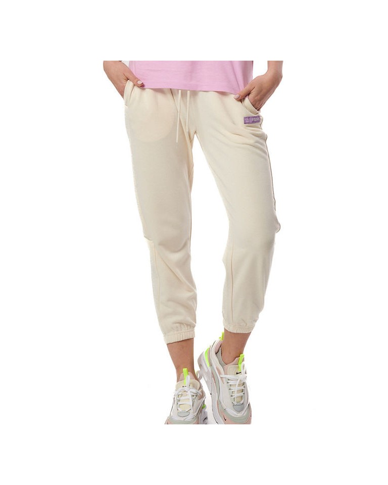 Γυναικείο Παντελόνι Φόρμας Body Action Women's High Waist Pants 021434-05 Εκρού