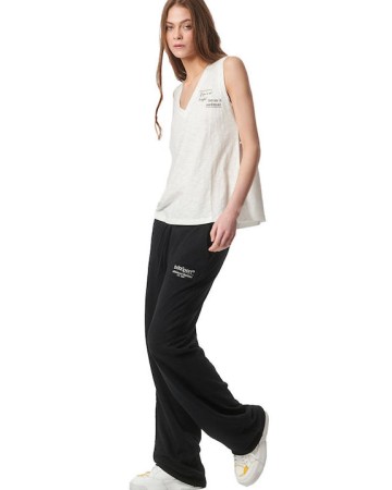 Γυναικείο Παντελόνι Φόρμας Body Action Women's Terry Wide Leg Jazz Pants 021435-01 Black