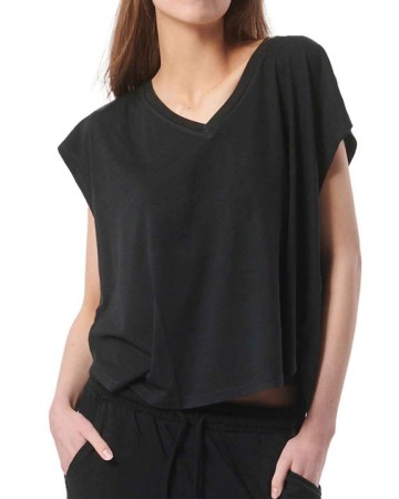 Γυναικείο T-Shirt Body Action Women's Dye Oversized Top 041422-01 Black