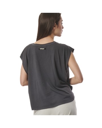 Γυναικείο T-Shirt Body Action Women's Dye Oversized Top 041422-03G Pearl Grey