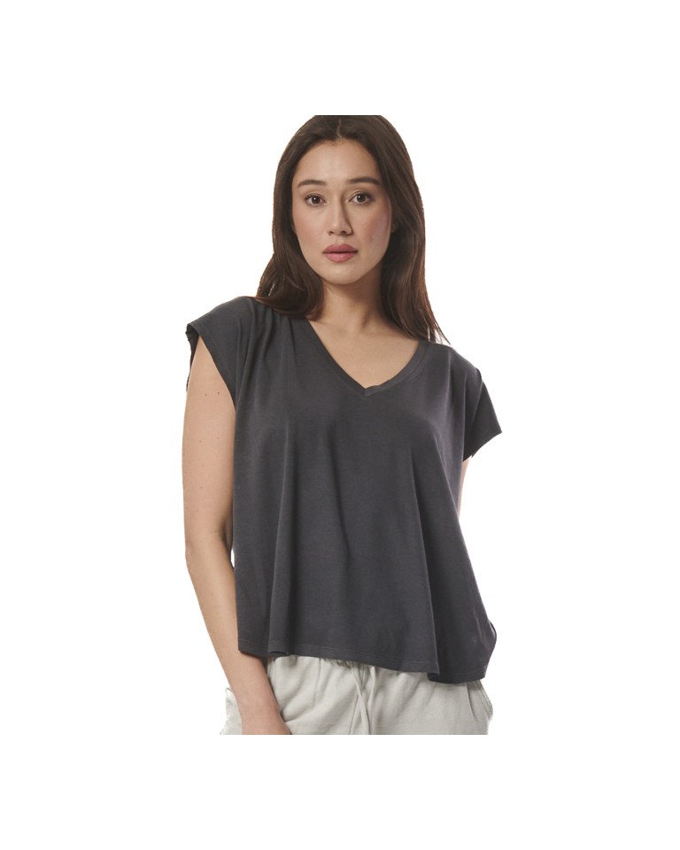 Γυναικείο T-Shirt Body Action Women's Dye Oversized Top 041422-03G Pearl Grey