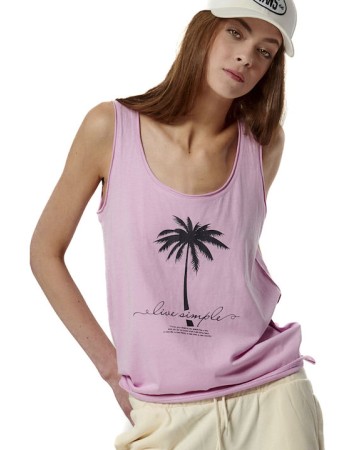 Γυναικείο T-Shirt Body Action Women's Regular Fit Beach Tank Top 041424-13C Orchid Lilac