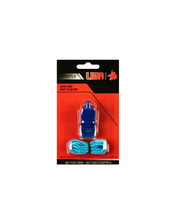 Σφυρίχτρα πλαστική με λουράκι (Plastic whistle with lanyard) Ligasport (Blue)