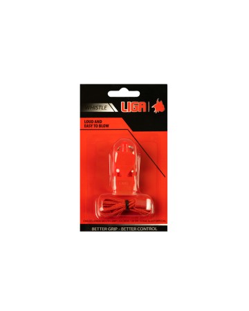 Σφυρίχτρα πλαστική με λουράκι (Plastic whistle with lanyard) Ligasport (Red)