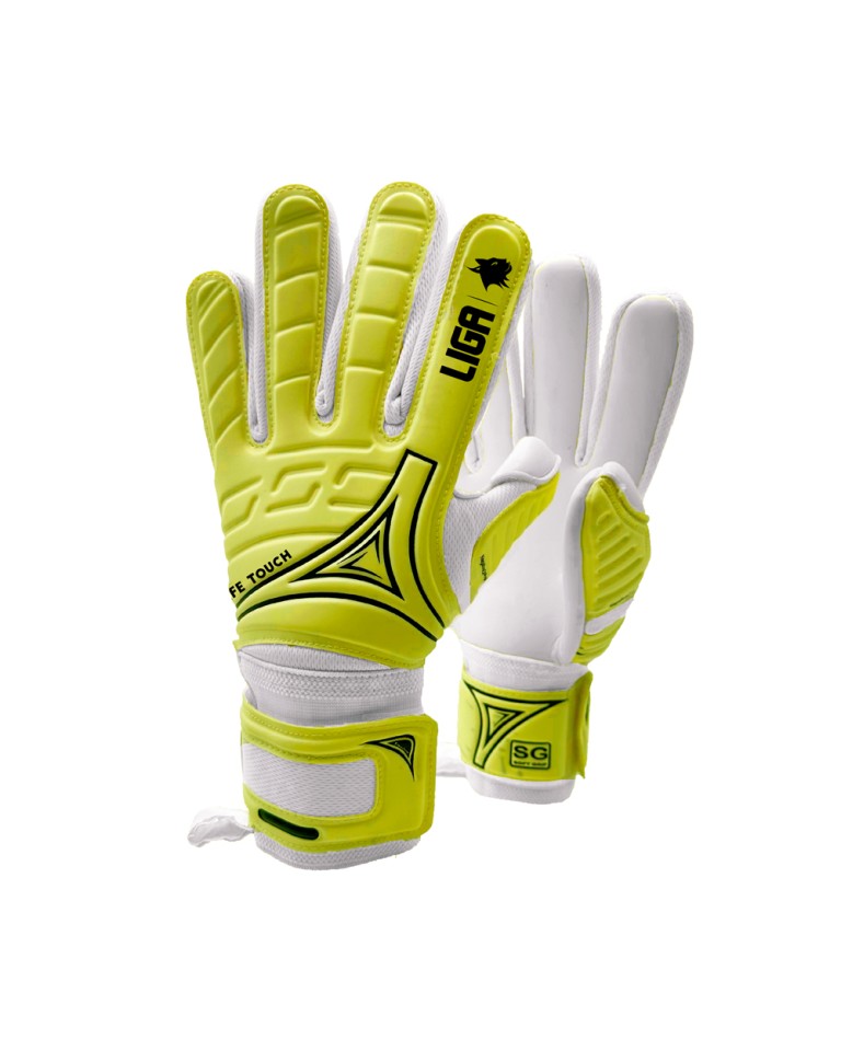 Γάντια Τερματοφύλακα Ligasport Gk Gloves Safe Touch (Neon Yellow/Black)