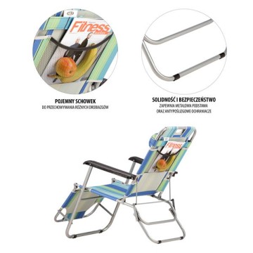 Ξαπλώστρα - Πολυθρόνα Nils Camp NC3024 Μπλε Sun Lounger