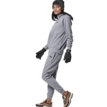 Γυναικείο Παντελόνι Φόρμας Body Action Women's Fleece Skinny Joggers 021443-03 Silver Grey