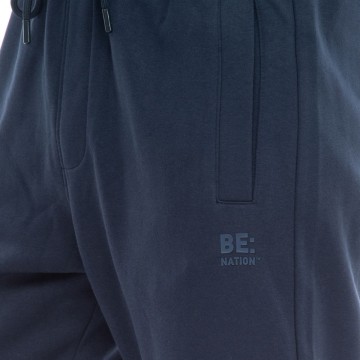 Ανδρικό Παντελόνι Φόρμας Be:Nation Logo Open Hem Pant 02302312 (D.Blue)