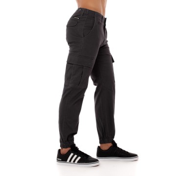 Ανδρικό Παντελόνι Φόρμας Be:Nation Cargo Pants Elastic Hem 02302308 (Charcoal)