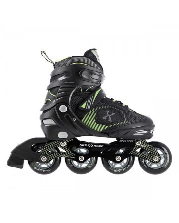 Αυξομειούμενα Πατίνια Roller Nils Extreme In-Line Skates Μαύρο/Πράσινο NA 9080 (39-42)