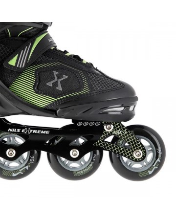 Αυξομειούμενα Πατίνια Roller NA 9080 Μαύρο/Πράσινο IN-LINE SKATES NILS EXTREME