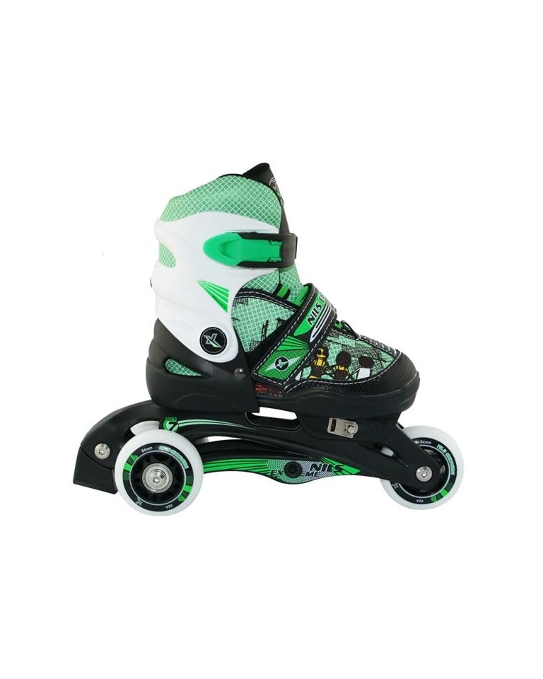 Αυξομειούμενα Roller NJ9128 2 ΣΕ 1 Πράσινο IN-LINE SKATES/HOCKEY ICE SKATES